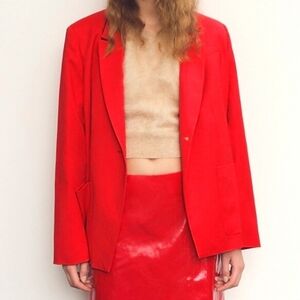 NWT J. Crew Helena Blazer In City Twill Vintage Red Size Medium